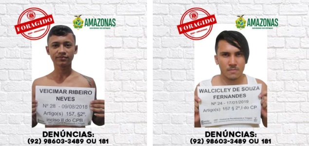 Detentos que fugiram de presídio são procurados em Manaus