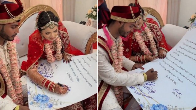 Vídeo: na Índia, noivo assina contrato de obrigações para fazer a noiva feliz