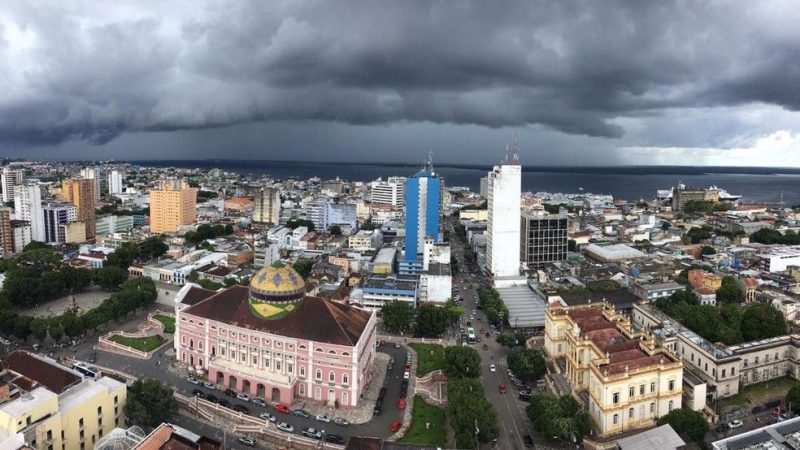 Previsão de chuva forte para Manaus neste domingo (26), segundo INMET