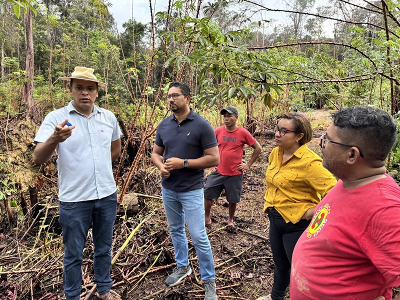 Prefeitura visita Comunidade Abelha e reforça apoio à produção de mandioca na zona rural de Manaus