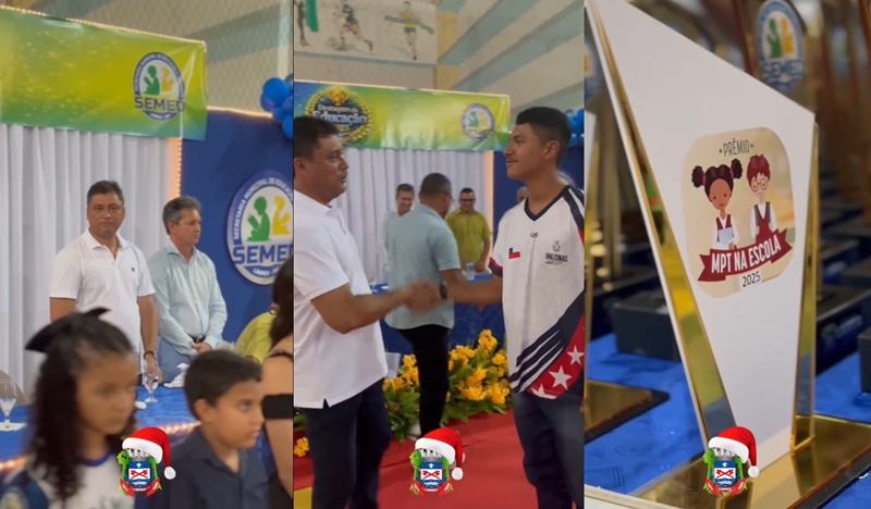 A Secretaria Municipal de Educação premia profissionais da educação