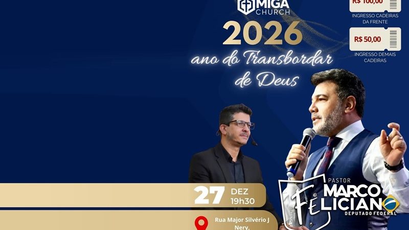 Pastor Marcos Feliciano em – Manaus dia 27 de Dezembro no MIGA CHURCH