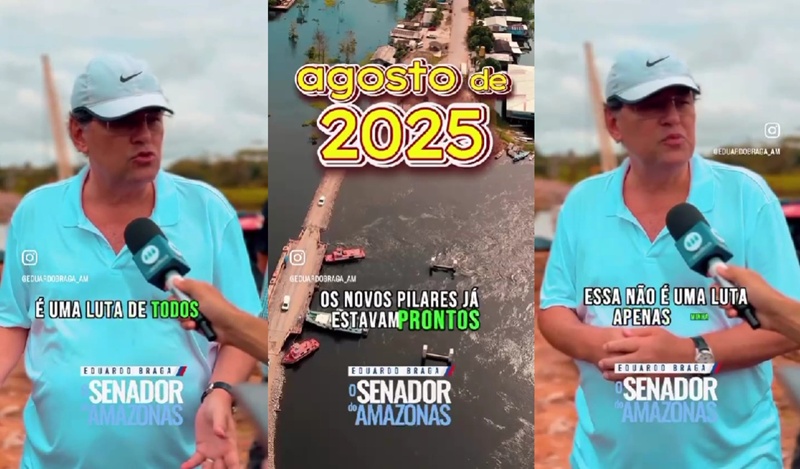 A reconstrução da ponte sobre o rio Autaz Mirim, na BR-319, avançou para uma nova fase com a instalação das primeiras vigas de sustentação da pista.