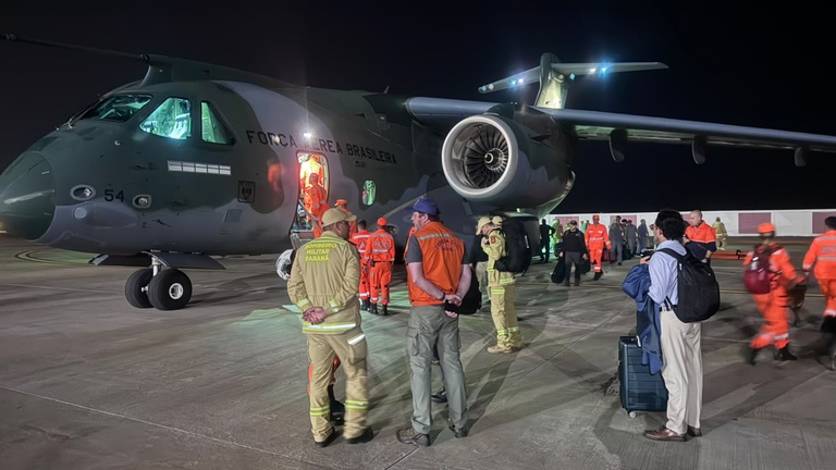 Busca e resgate marcam o primeiro dia da missão humanitária brasileira na Venezuela