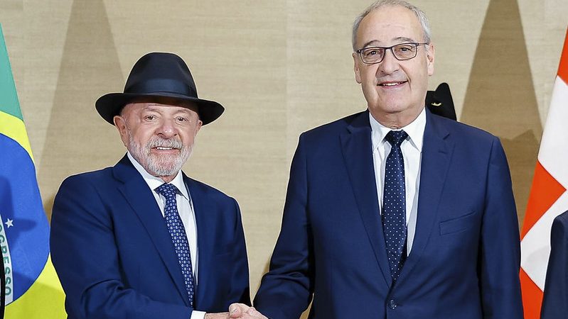 Lula tem reunião bilateral com o presidente da Suíça, Guy Parmelin