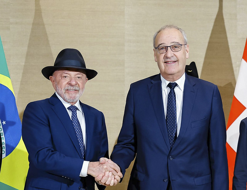 Lula tem reunião bilateral com o presidente da Suíça, Guy Parmelin