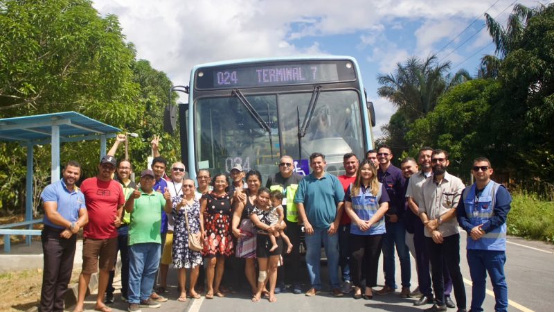Moradores da zona rural de Manaus são beneficiados com extensão de linha de ônibus na BR-174