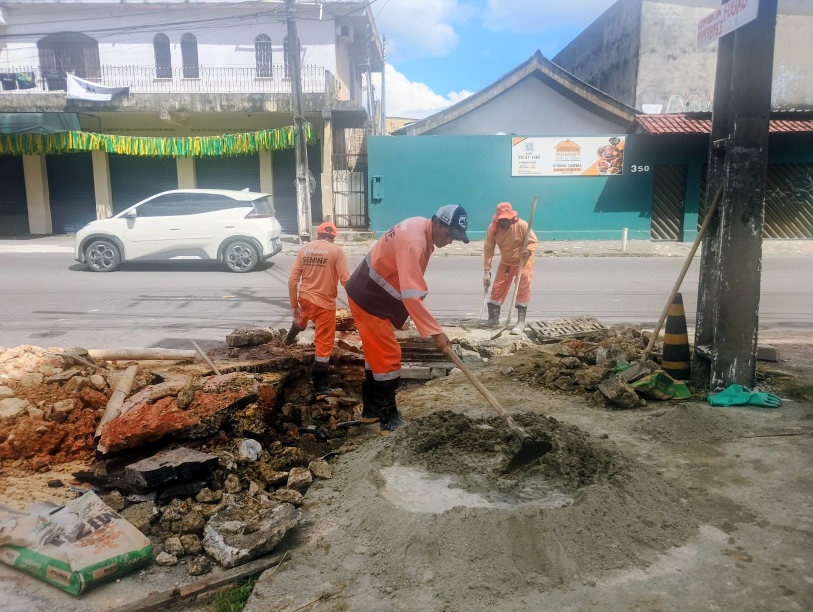 Prefeitura de Manaus atua com recuperação de galeria subterrânea no bairro Planalto, zona Centro-Oeste