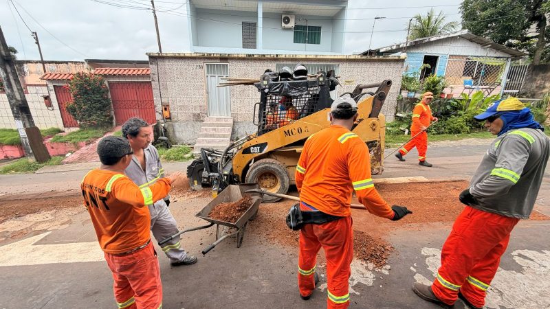 Prefeitura de Manaus intensifica manutenção asfáltica no bairro Japiim e garante mais segurança e mobilidade para a população