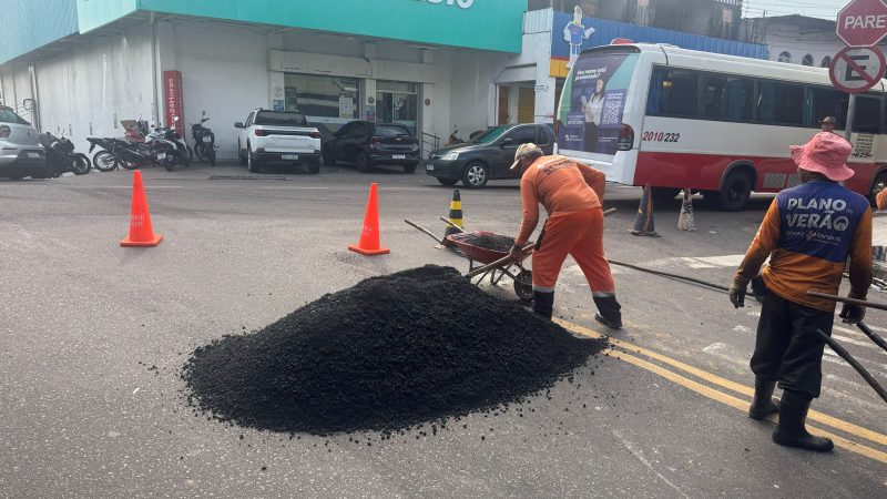 Prefeitura de Manaus intensifica recuperação asfáltica no bairro Redenção e reforça melhorias na mobilidade urbana