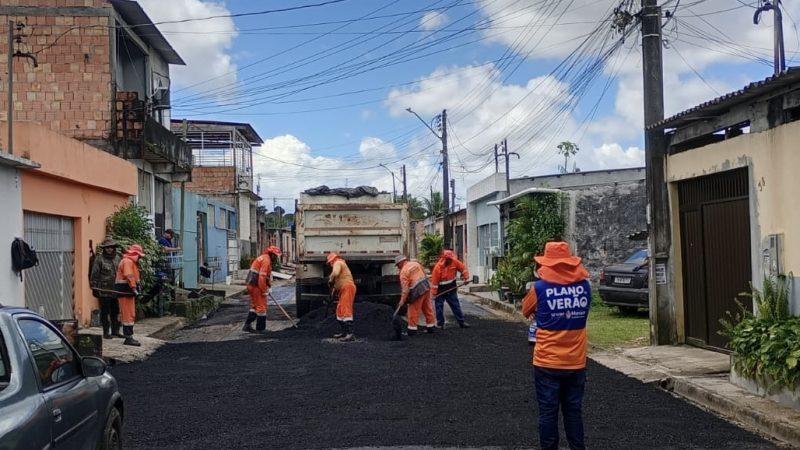 Prefeitura de Manaus melhora mobilidade urbana com serviços de manutenção asfáltica e leva mais segurança ao conjunto Cidadão 10