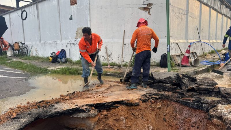 Prefeitura de Manaus realiza força-tarefa para recuperar rede de drenagem e garantir segurança no bairro Nossa Senhora das Graças