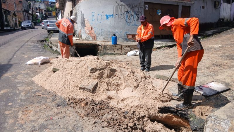 Prefeitura de Manaus conclui recuperação de rede de drenagem profunda e reforça infraestrutura no bairro Tancredo Neves