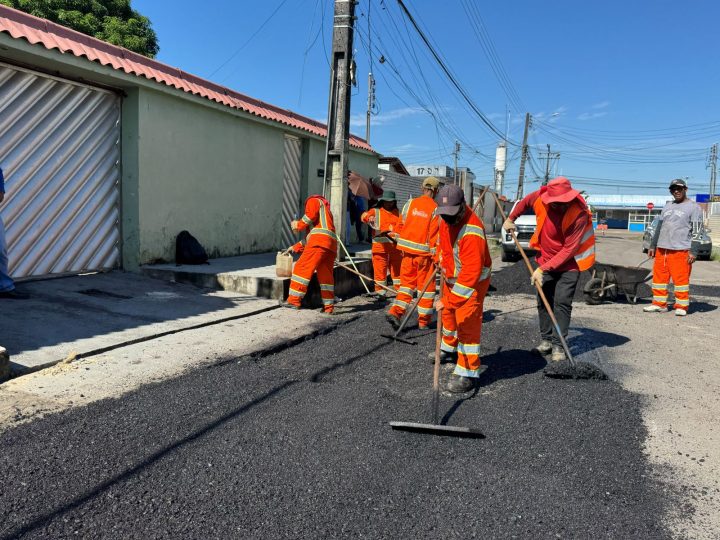 Prefeitura de Manaus avança com operação ‘Tapa-Buracos’ na zona Centro-Oeste