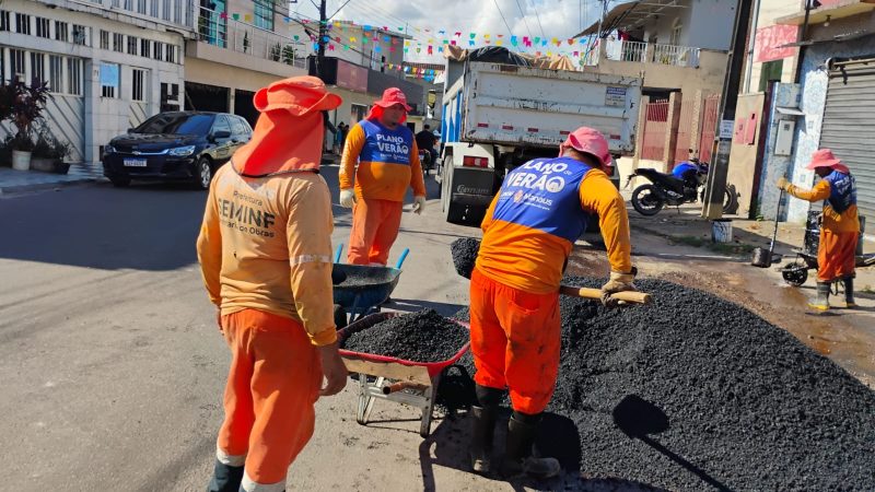 Prefeitura de Manaus intensifica recuperação asfáltica no Nova Esperança e melhora mobilidade na zona Oeste