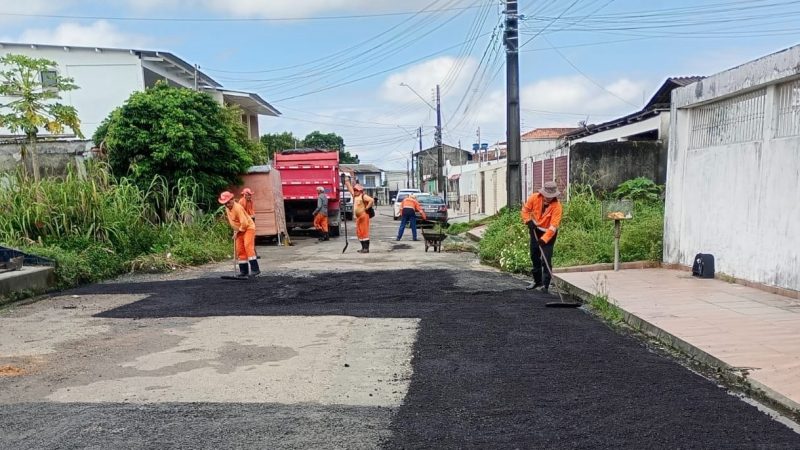 Prefeitura de Manaus conclui recuperação asfáltica em via no bairro Redenção