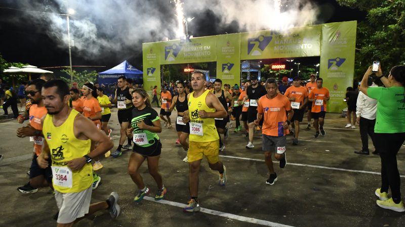 ‘Manaus em Movimento’ levou cerca de seis mil atletas e adeptos da corrida de rua à Ponta Negra neste domingo, 5/7