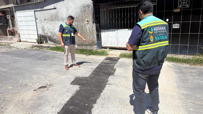 Força-tarefa da Ageman já vistoriou mais de 300 ruas para verificar a recomposição asfáltica realizada pela Águas de Manaus