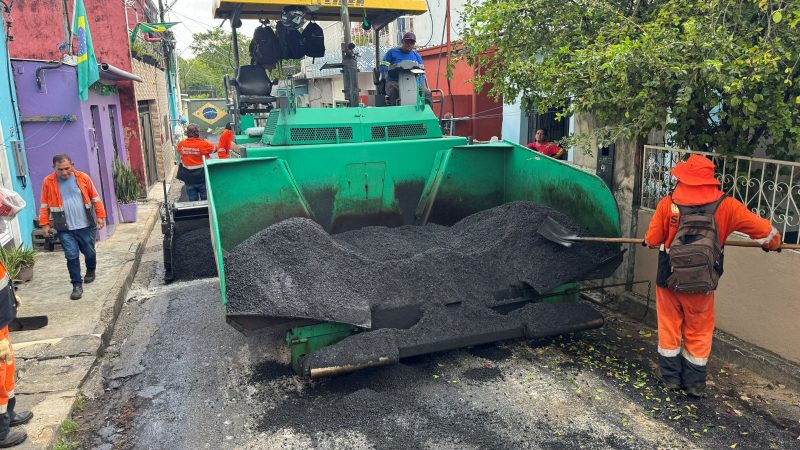 Prefeitura de Manaus aplica 100 toneladas de asfalto e transforma mobilidade no bairro da União