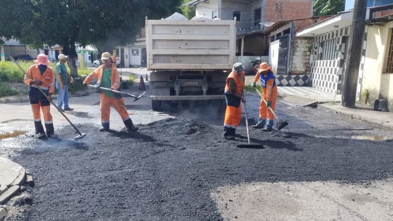 Prefeitura de Manaus fortalece infraestrutura no conjunto Riacho Doce com recuperação asfáltica e mais mobilidade para moradores