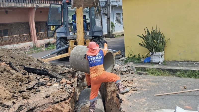 Prefeitura de Manaus implanta nova rede de drenagem profunda e fortalece infraestrutura no bairro Parque 10 de Novembro