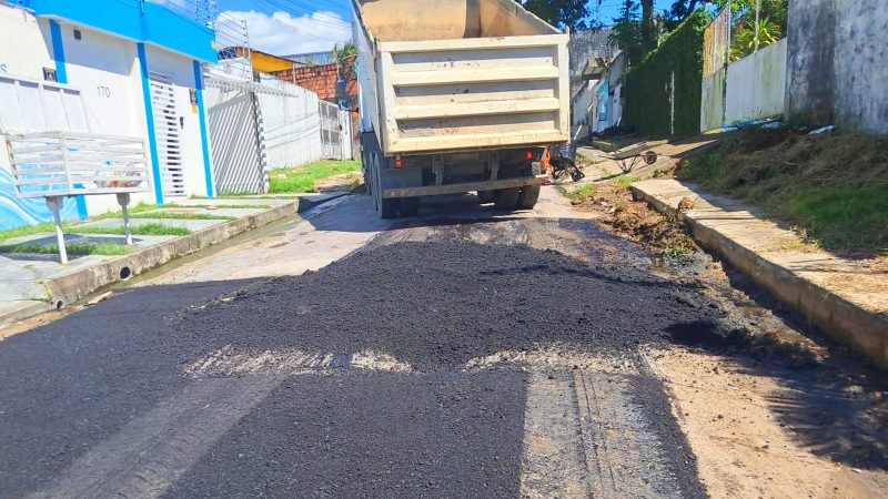 Prefeitura de Manaus intensifica obras no bairro Novo Aleixo e amplia mobilidade com recuperação asfáltica na zona Norte