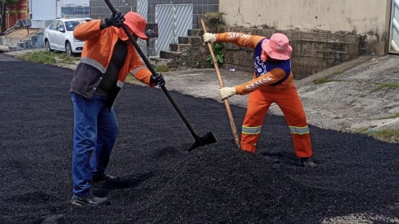 Prefeitura de Manaus reforça manutenção asfáltica no conjunto Manoa e garante mais segurança para moradores