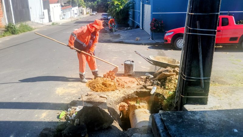 Prefeitura de Manaus reforça sistemas de drenagem profunda e superficial no bairro Planalto e fortalece infraestrutura de via