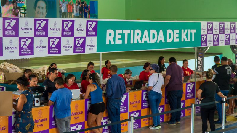 Kits da corrida ‘Manaus em Movimento’ serão entregues pela prefeitura a partir desta sexta-feira, 3/7
