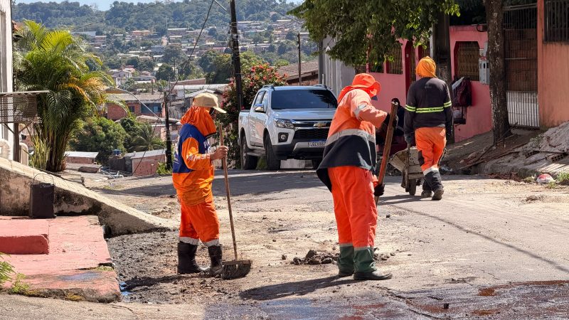 Prefeitura de Manaus intensifica recuperação asfáltica no Colônia Terra Nova durante nova edição do programa ‘Manaus que a Gente Cuida’