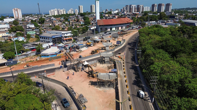 Com 30% das obras concluídas, Prefeitura de Manaus avança na construção do complexo viário ‘Passarão’