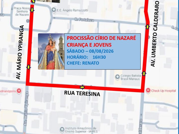 Prefeitura de Manaus realiza operação especial de trânsito para o Círio das Crianças e Jovens neste sábado, 8/8