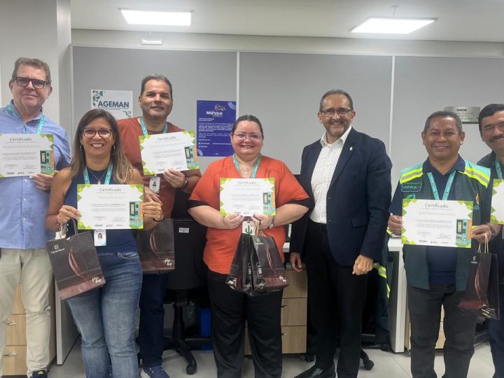 Ageman reconhece servidores por contribuição em ação de descarte sustentável de resíduos