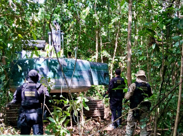 PF realiza operação de desintrusão e combate a garimpo em terra indígena no Pará